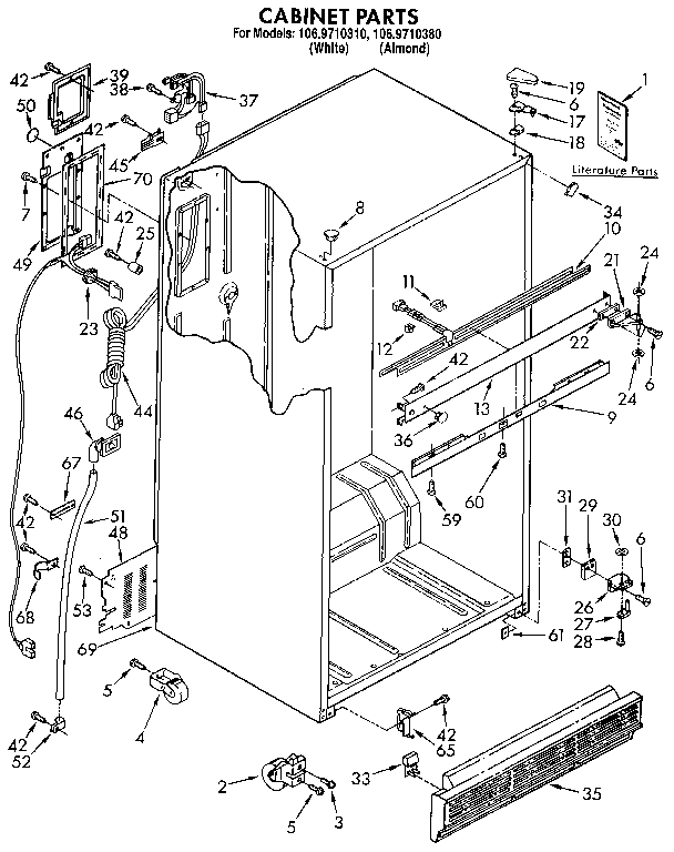 Kenmore 1069710380 cabinet diagram