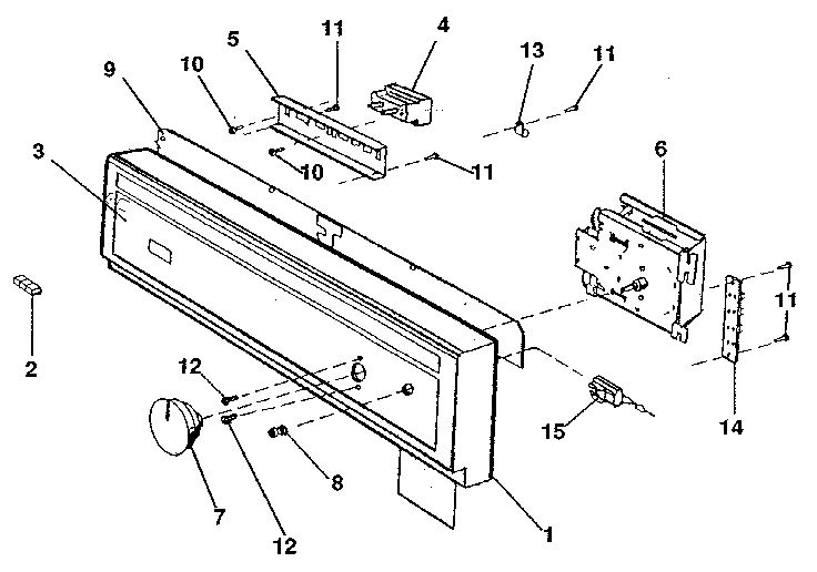 Kenmore 5871710591 console panel diagram