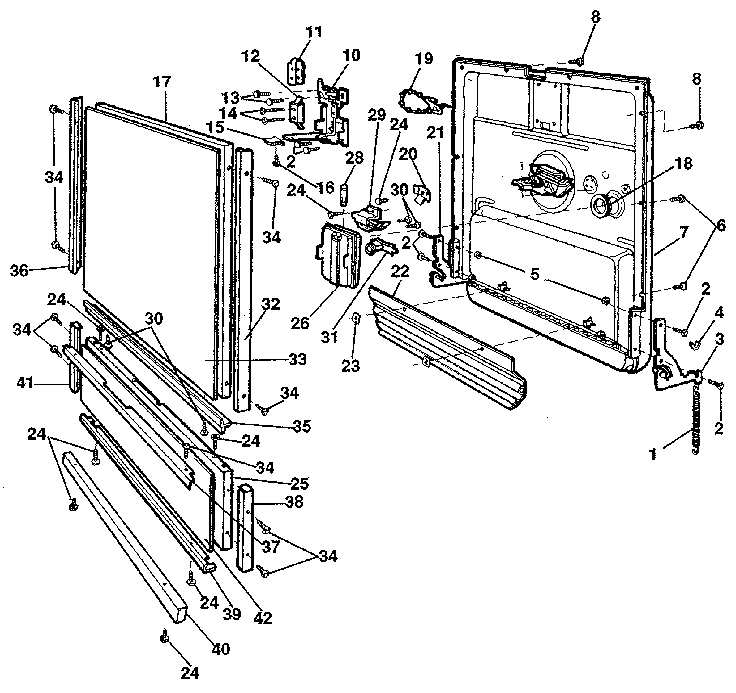 Kenmore 5871710591 door diagram