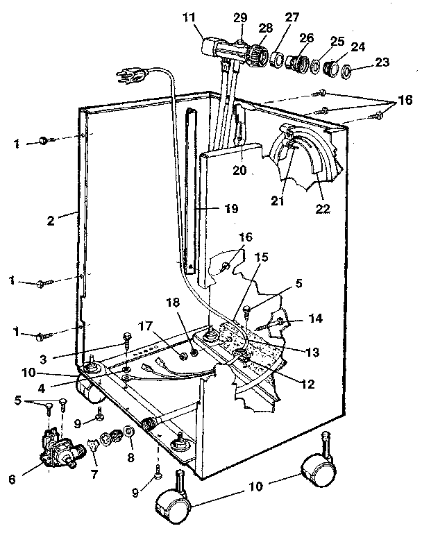 Kenmore 5871710591 frame details diagram