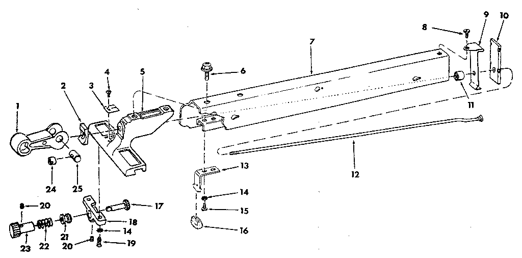 Craftsman 113298842 figure 3 - rip fence assembly diagram