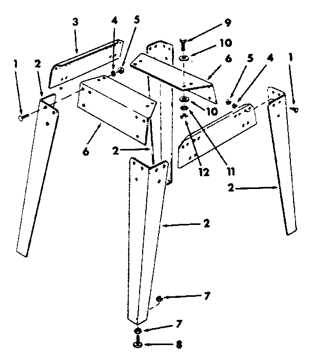 Craftsman 113298842 figure 7 - legs diagram