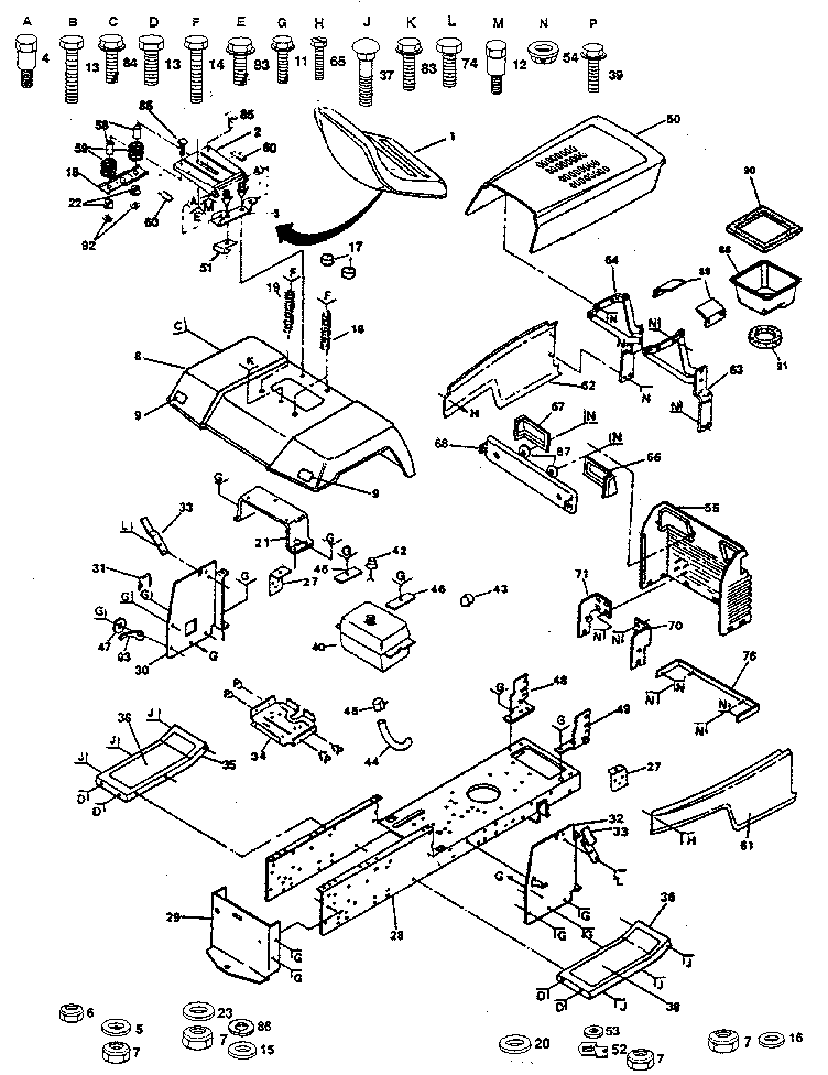 Craftsman 917254780 chassis and enclosures diagram