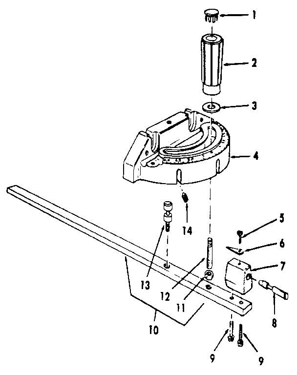 Craftsman 113298761 figure 6 - miter gauge assembly diagram