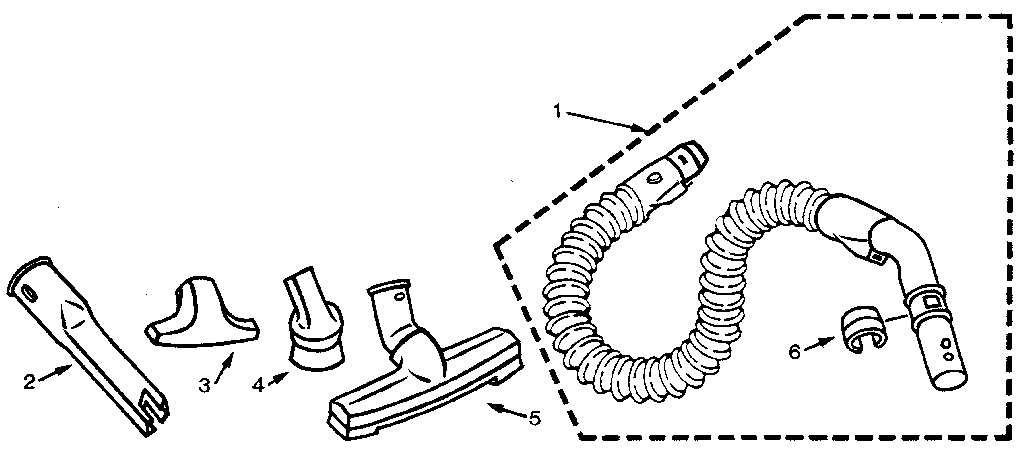 Kenmore 86021740 hose and attachment diagram