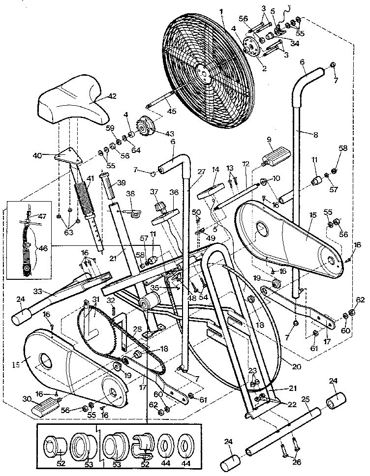 Proform AB50-0 unit parts diagram