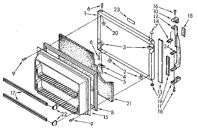 Kenmore 1069610681 freezer door diagram