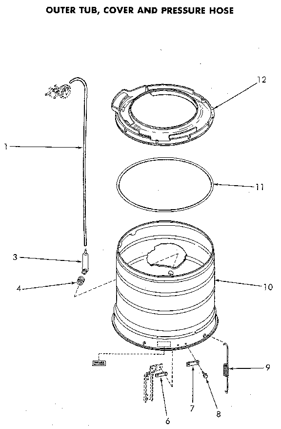 Speed Queen NA8831L33938 outer tub diagram
