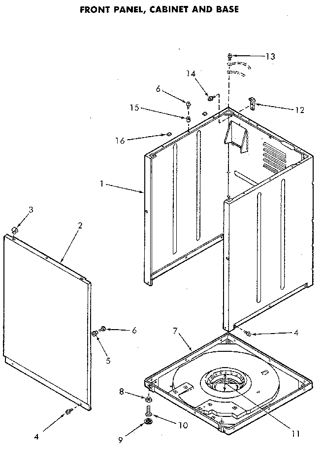 Speed Queen NA8831L33938 cabinet and base diagram