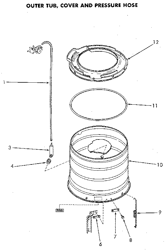 Speed Queen NA3812L33638 outer tub diagram