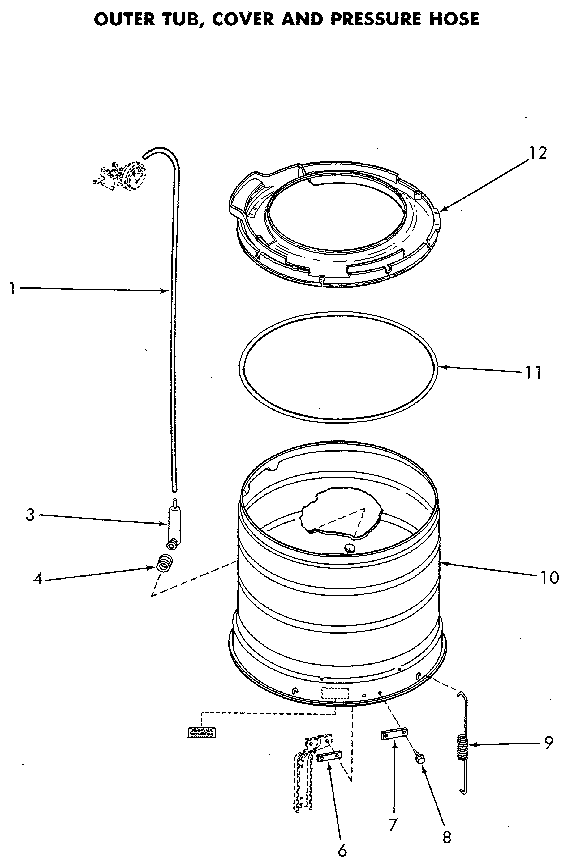 Speed Queen NA4821W33731 outer tub diagram