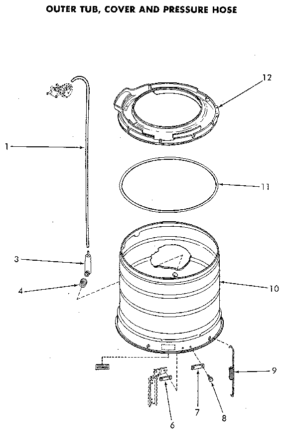 Speed Queen NA6821L33838 outer tub diagram