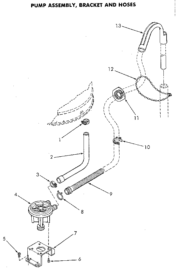 Speed Queen NA6821L33838 pump assembly diagram