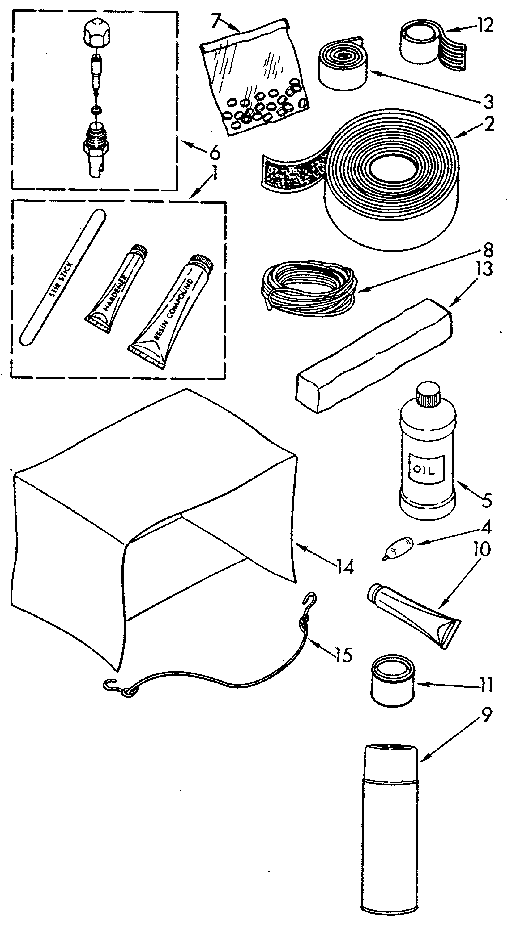 Sears 1068760693 optional parts (not included) diagram