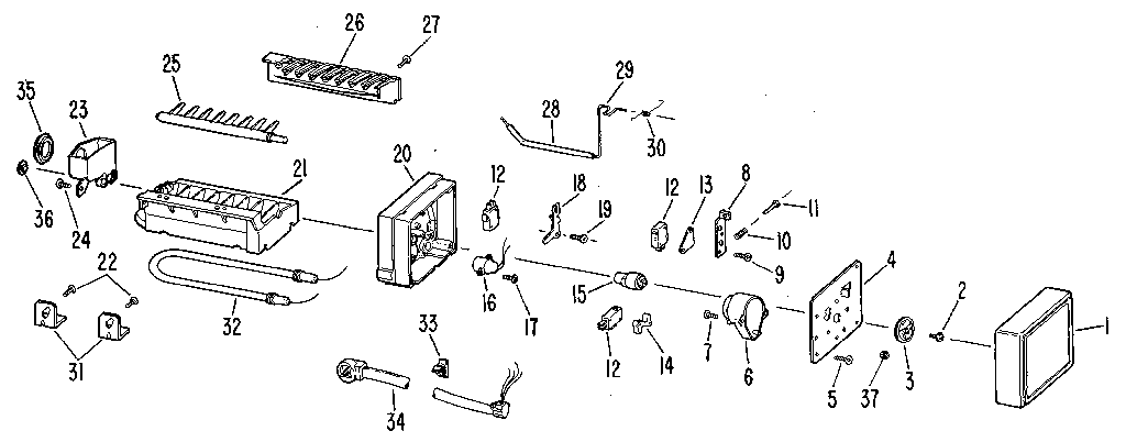 Kenmore 3639517810 icemaker diagram
