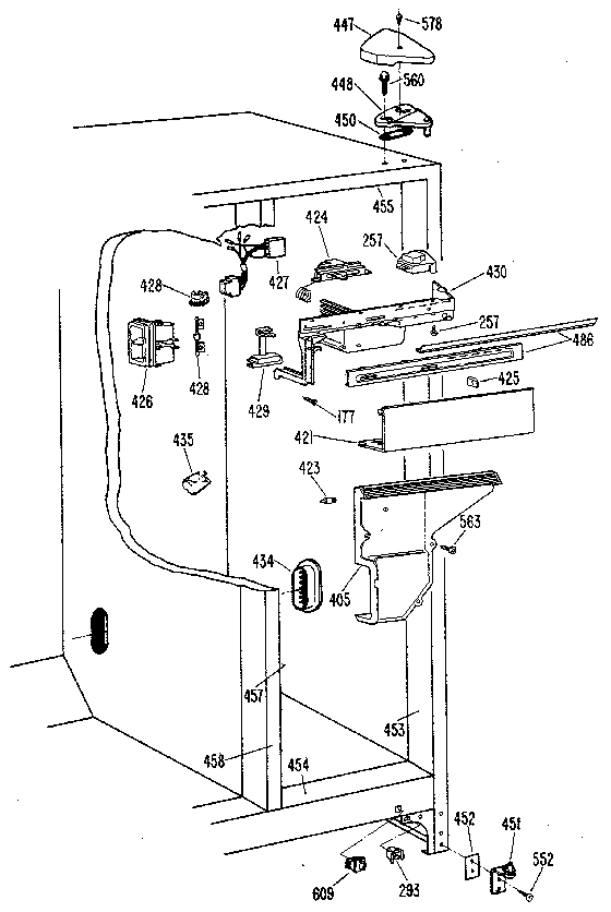 Kenmore 3639512410 fresh food section diagram