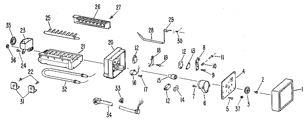 Kenmore 3639512410 icemaker diagram