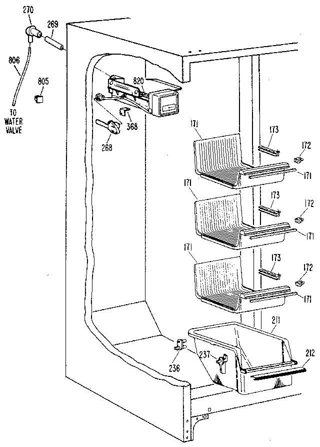 Kenmore 3639514780 freezer section diagram