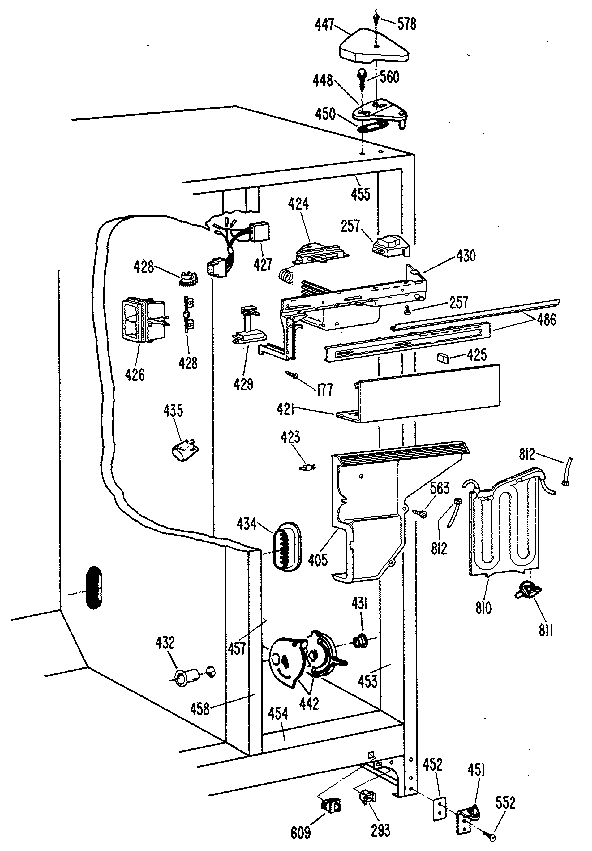 Kenmore 3639514780 fresh food section diagram