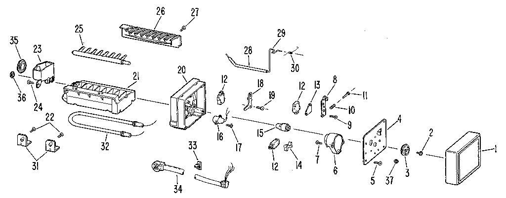 Kenmore 3639514780 icemaker diagram