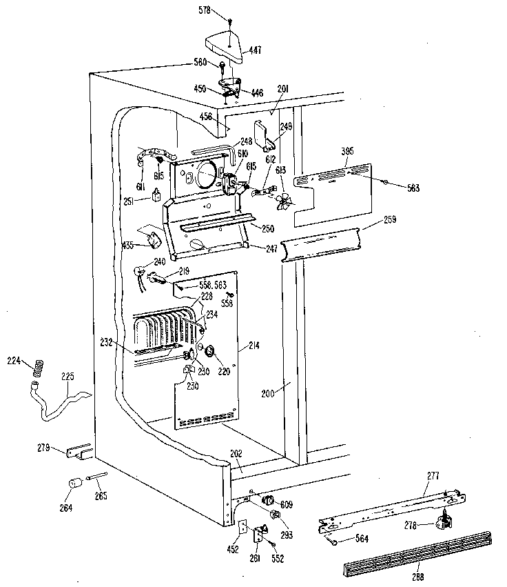 Kenmore 3639517820 freezer section diagram