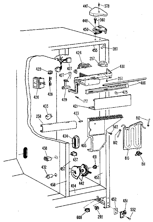 Kenmore 3639517820 fresh food section diagram