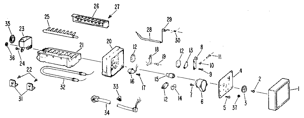 Kenmore 3639517820 icemaker diagram