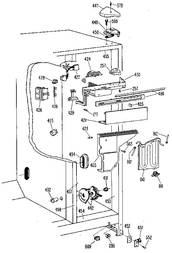 Kenmore 3639512780 fresh food section diagram