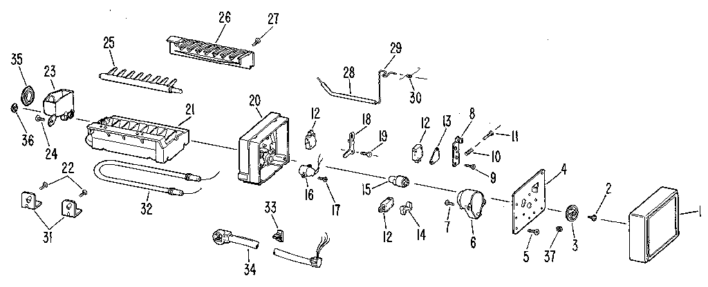 Kenmore 3639512780 icemaker diagram
