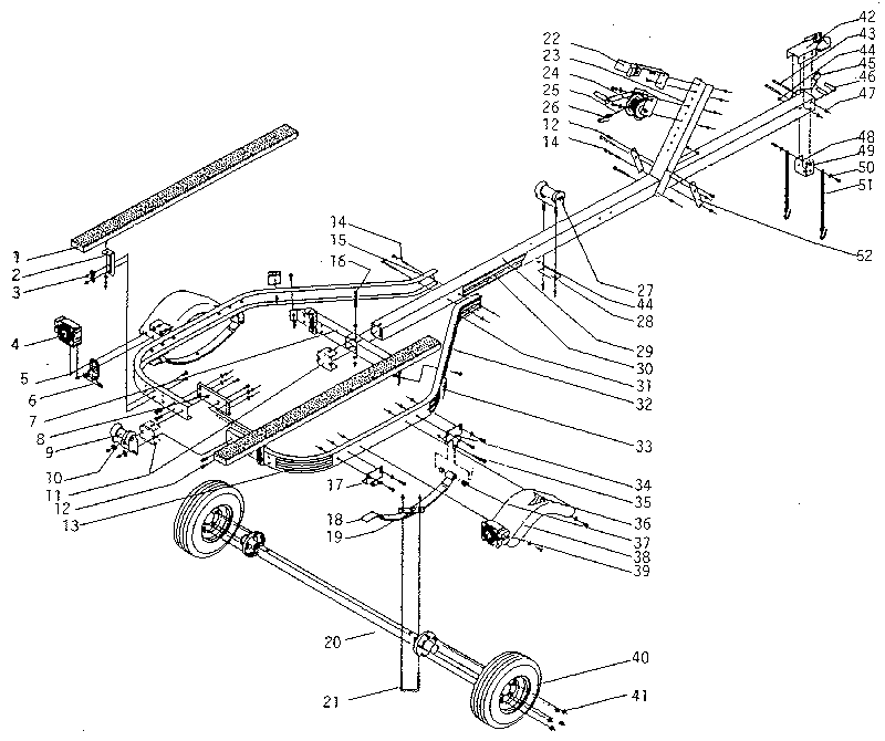 Sears 371619911 600 lb. boat trailer diagram