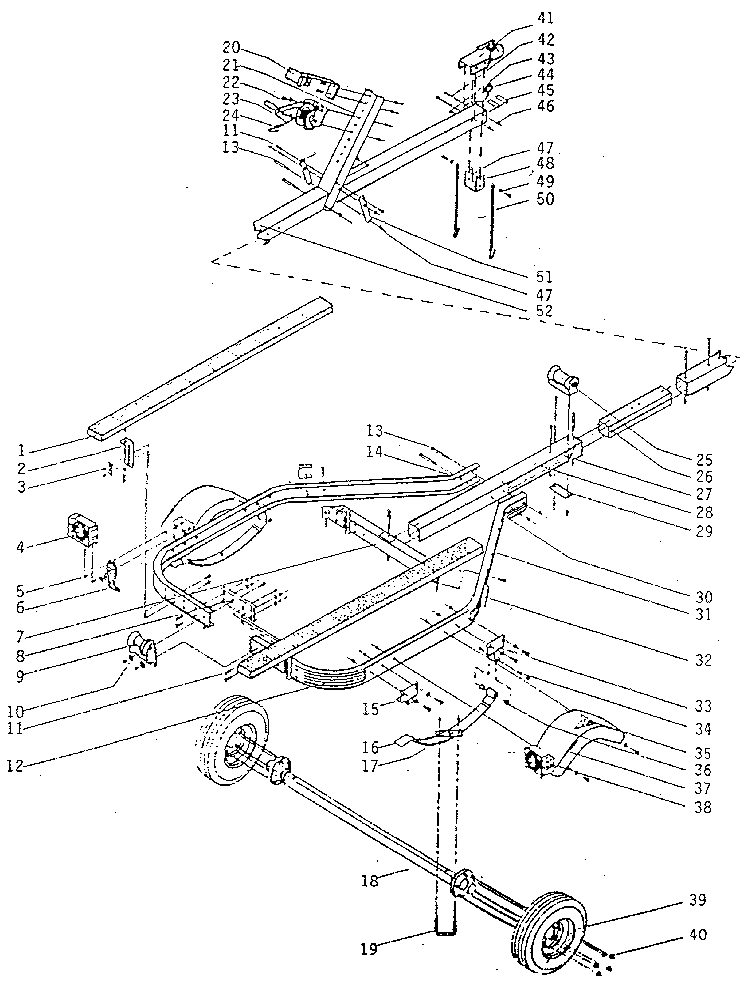 Sears 371619910 600 lb. boat trailer diagram