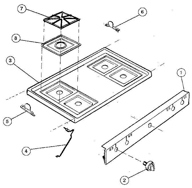 Kenmore 7917859092 main top diagram