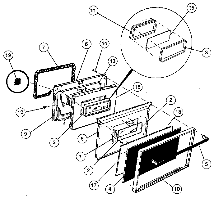 Kenmore 7917859092 oven door diagram