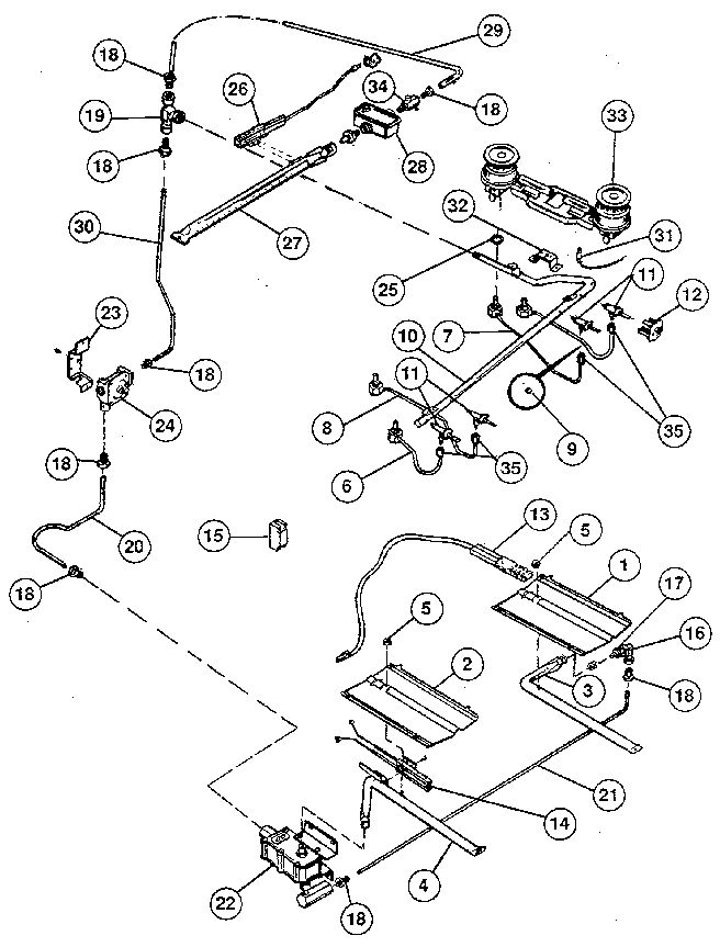 Kenmore 7917859092 burners diagram