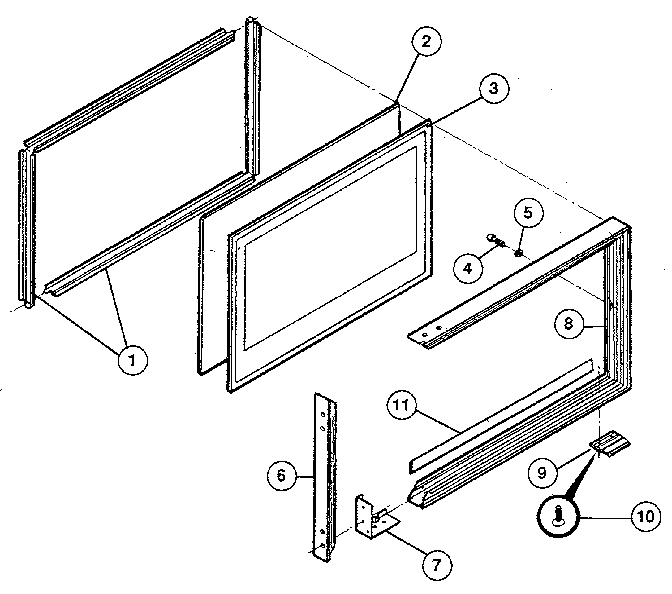Kenmore 7917859092 door upper diagram