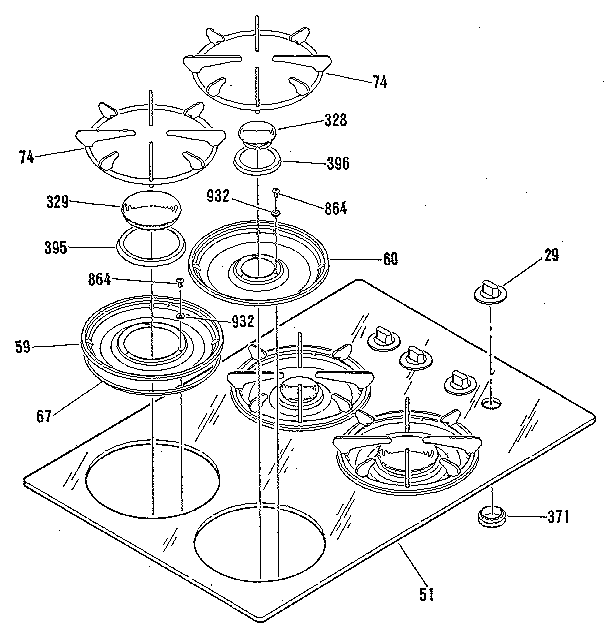 Kenmore 9113378814 main top section diagram