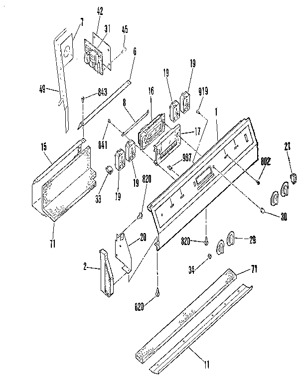 Kenmore 911455881C control section diagram