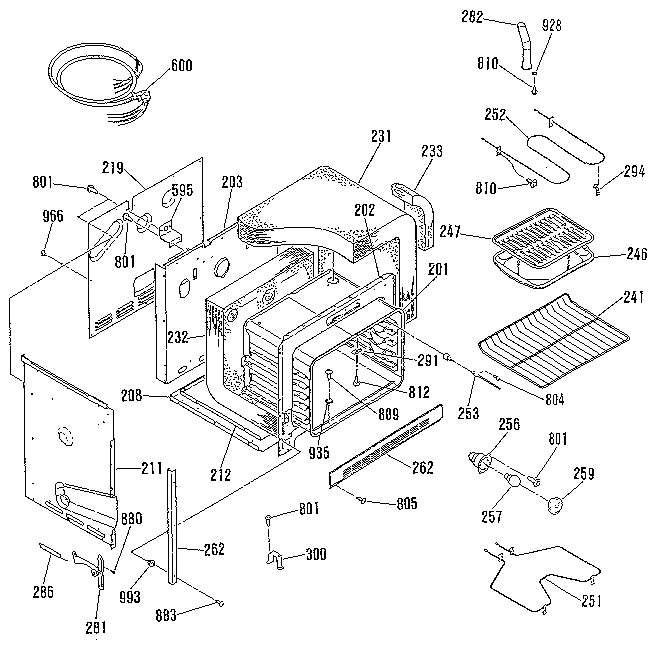 Kenmore 911455881C body section diagram