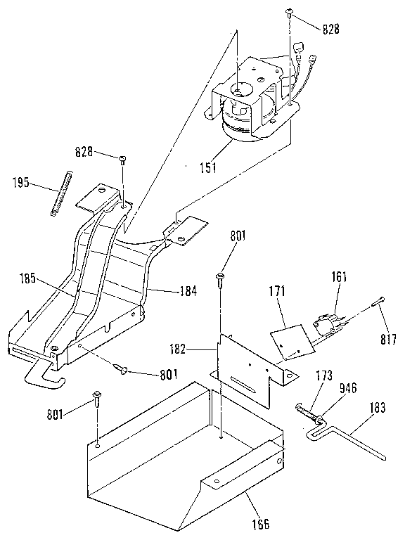 Kenmore 911455881C door lock section diagram