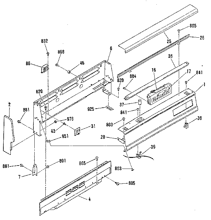 Kenmore 9117390994 backguard section diagram