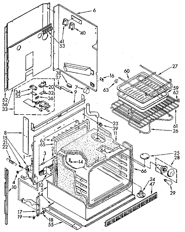 Kenmore 6654558950 oven diagram