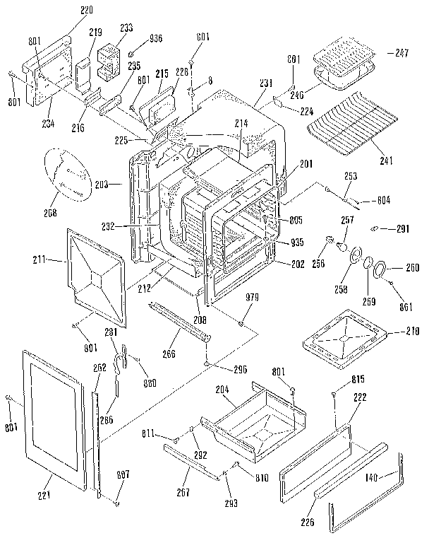 Kenmore 9113678893 body section diagram