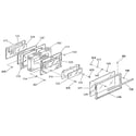 Kenmore 9113678853 oven door section diagram