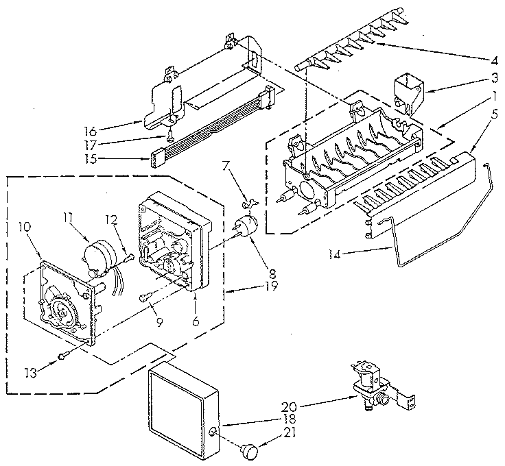 Kenmore 7679894150 icemaker diagram