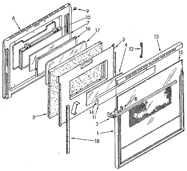 Kenmore 6654098992 door diagram