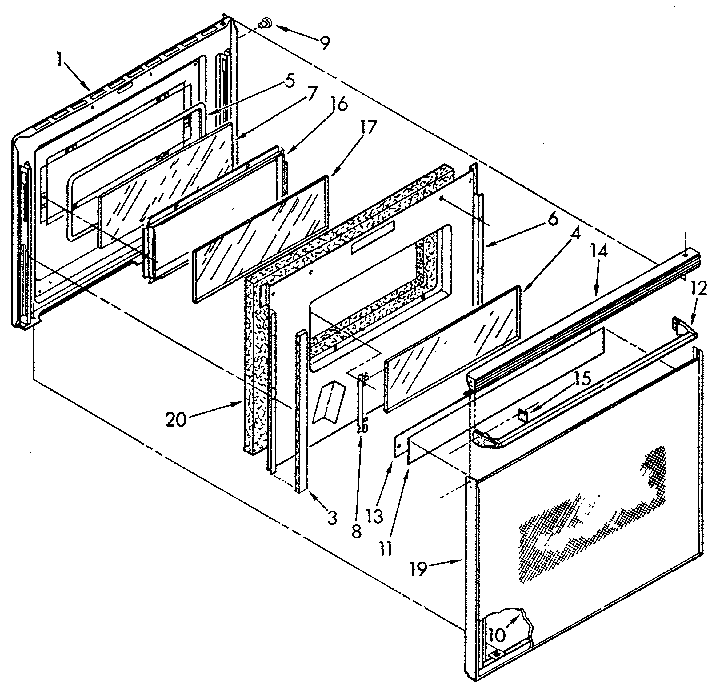 Kenmore 6654558992 door diagram