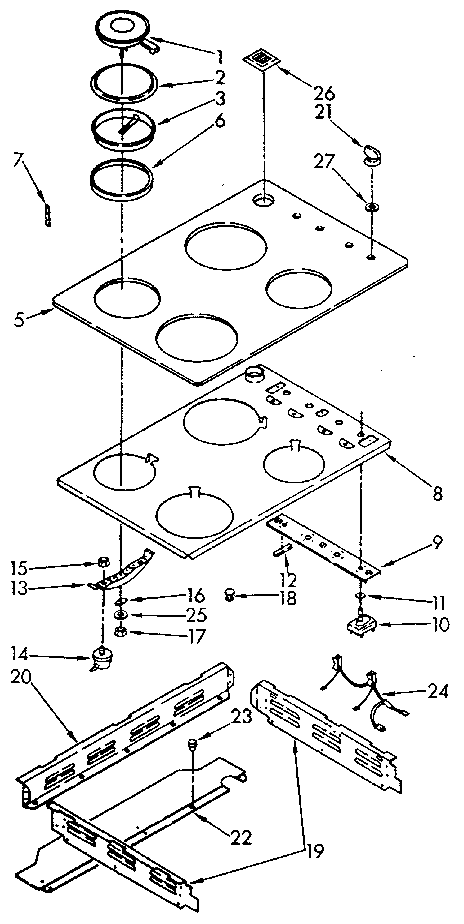 Kenmore 6654558992 cooktop diagram