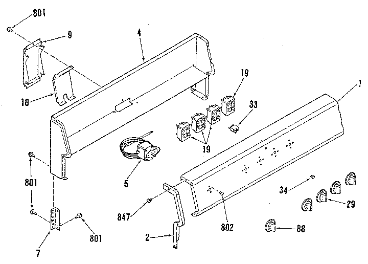 Kenmore 9116008913 backguard section diagram