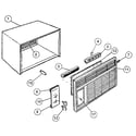 Kenmore 2538791831 cabinet and front panel diagram