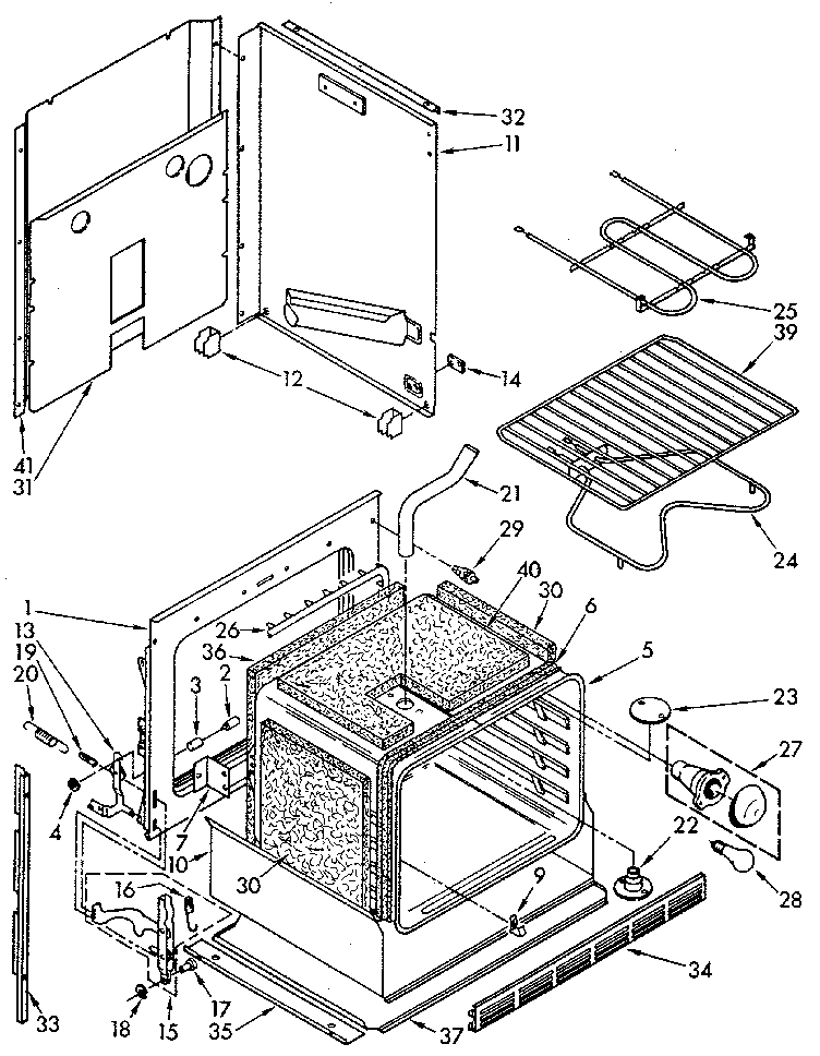 Kenmore 6654428912 lower oven diagram
